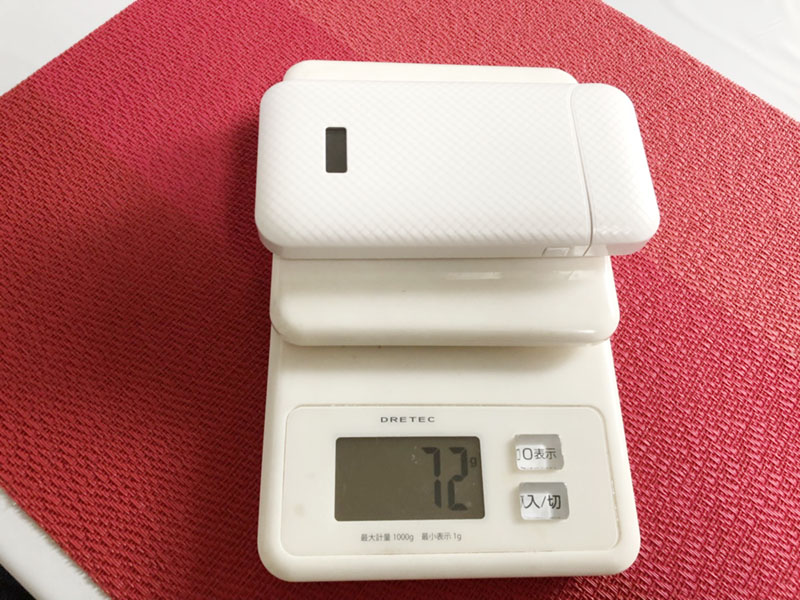 重さ72g