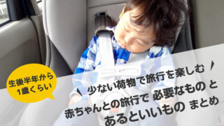 生後半年 1歳 少ない荷物で赤ちゃんと旅行 持ち物リスト と 便利な育児グッズ まとめ 毎日がおばけパーティー